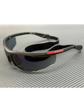 New Prada Linea Rossa Men Matte Black Sunglasses 96-10-130